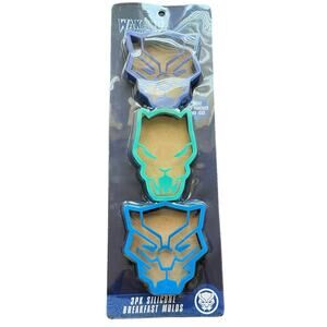 Wakanda Forever 3 Pack Silicone Breakfast Mold, Pancakes, Eggs Cookware